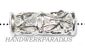 Buis Kraal/Bead 10.5 x 4mm Sterling silver 925 Per Stuk